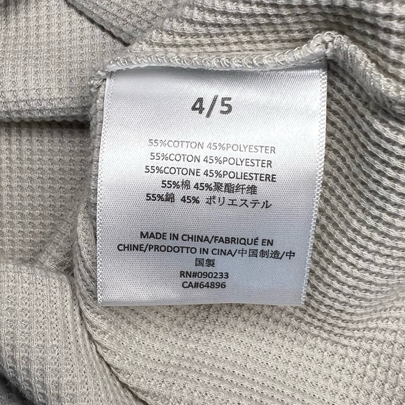 Fear of God Essentials Waffle Knit Tees-Long Sleeve kids Size 4/5 - Picture 7 of 7